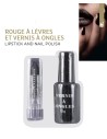 Rouge à lèvres et vernis à ongles noirs