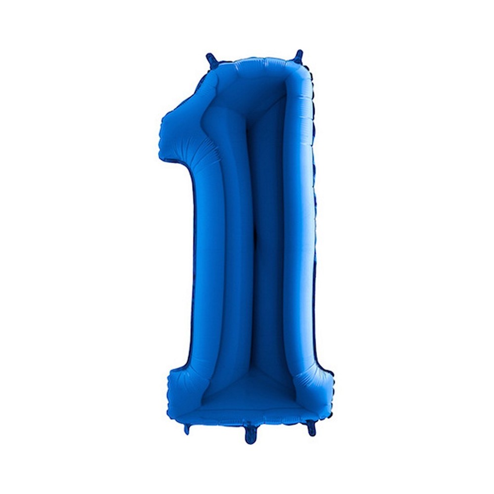 Ballon chiffre 1 géant bleu