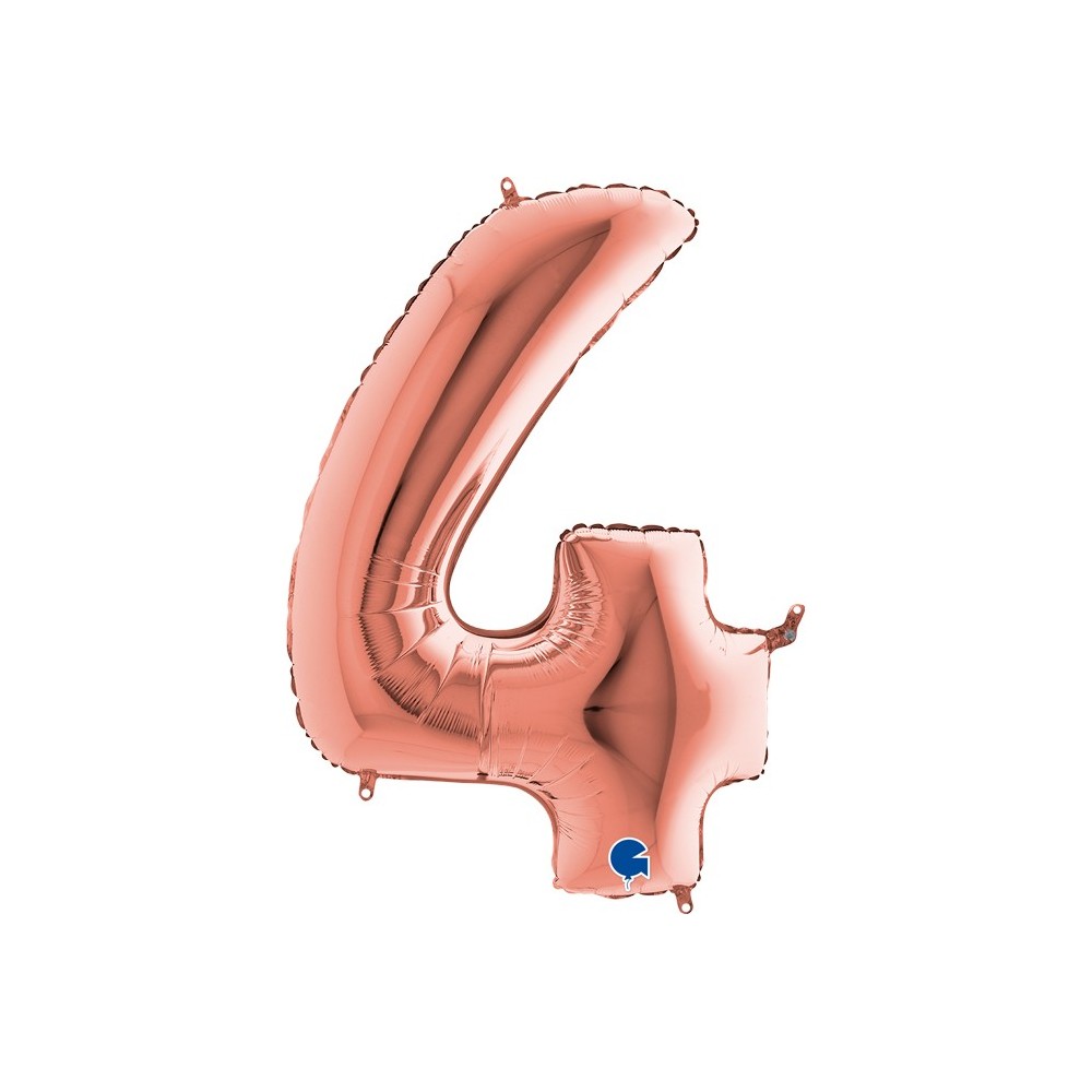 Ballon chiffre 4 géant rose gold