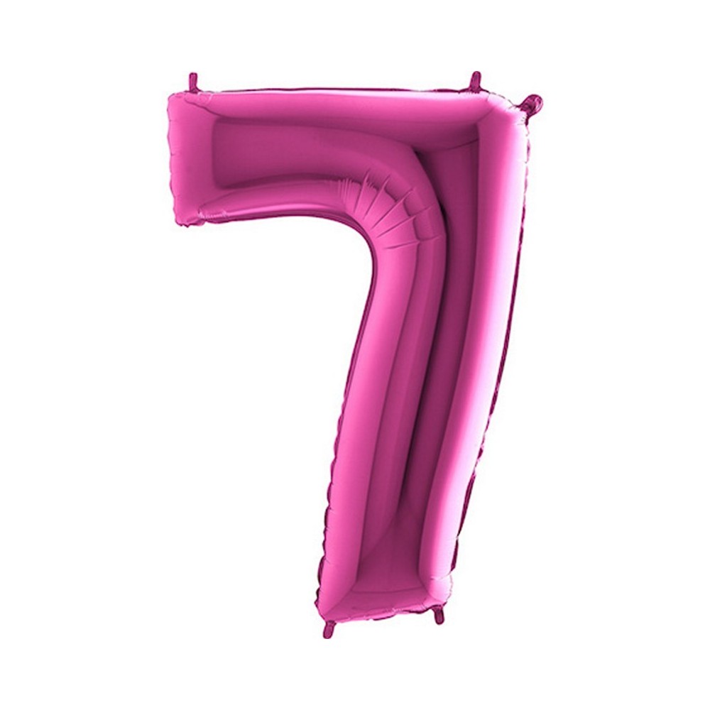 Ballon chiffre 7 géant fuchsia
