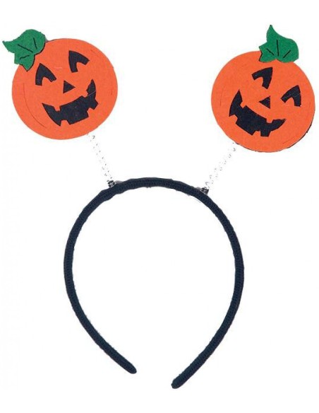 Serre-tête avec deux citrouilles souriantes