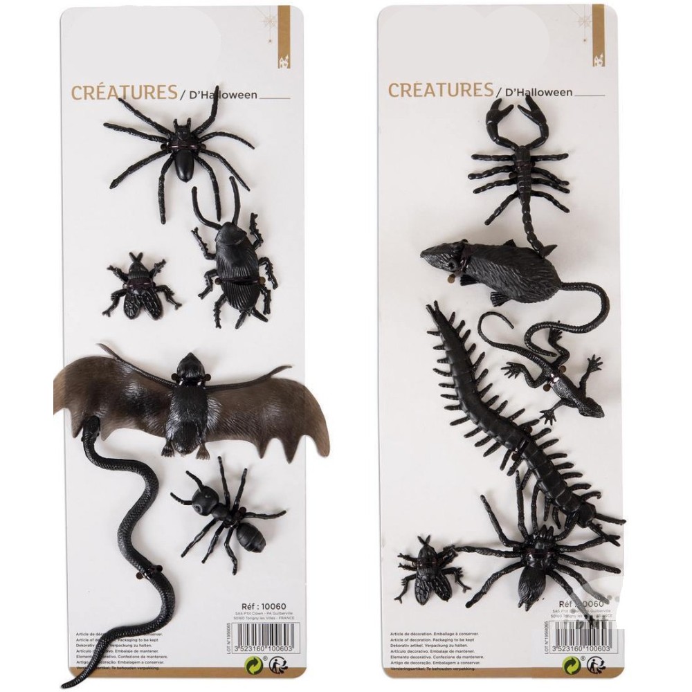 Faux insectes assortis pour décoration de table Halloween