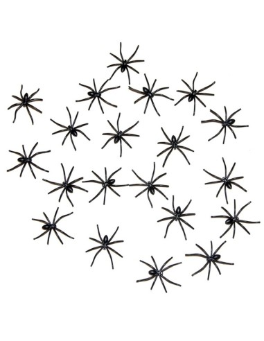 20 petites araignées noires