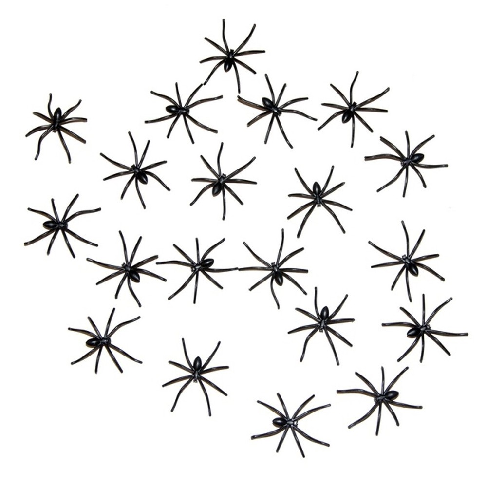 20 petites araignées noires