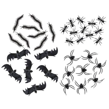 Lot d'insectes pour décoration de table Halloween