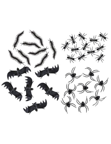 Lot d'insectes pour décoration de table Halloween