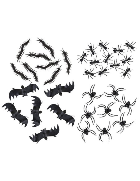 Lot d'insectes pour décoration de table Halloween