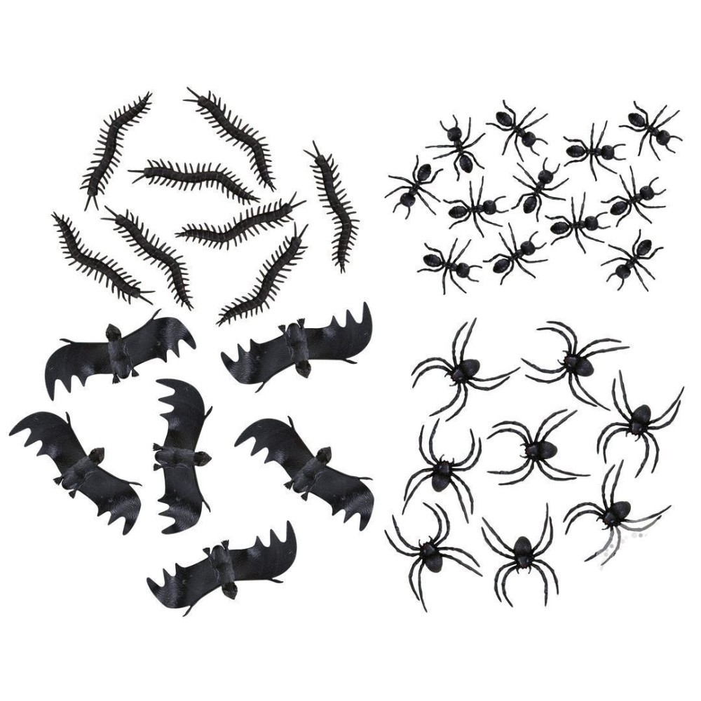 Lot d'insectes pour décoration de table Halloween