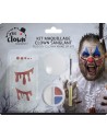 Set de maquillage clown Halloween sanglant