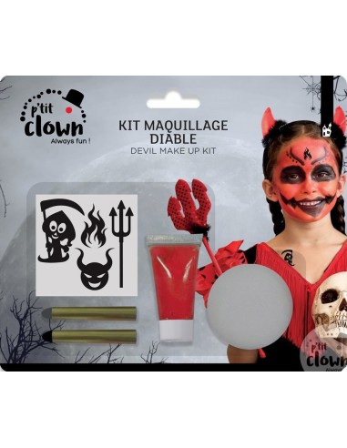 Accessoires pour maquillage de diablesse avec stickers