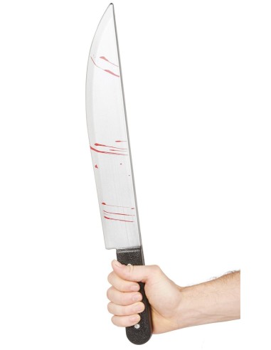 Grand couteau avec taches de sang arme pour Halloween