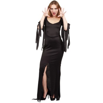 Déguisement robe de sorcière gothique noire chez Méga Fête