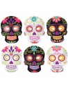 6 masques têtes de mort mexicaine Day of the Dead