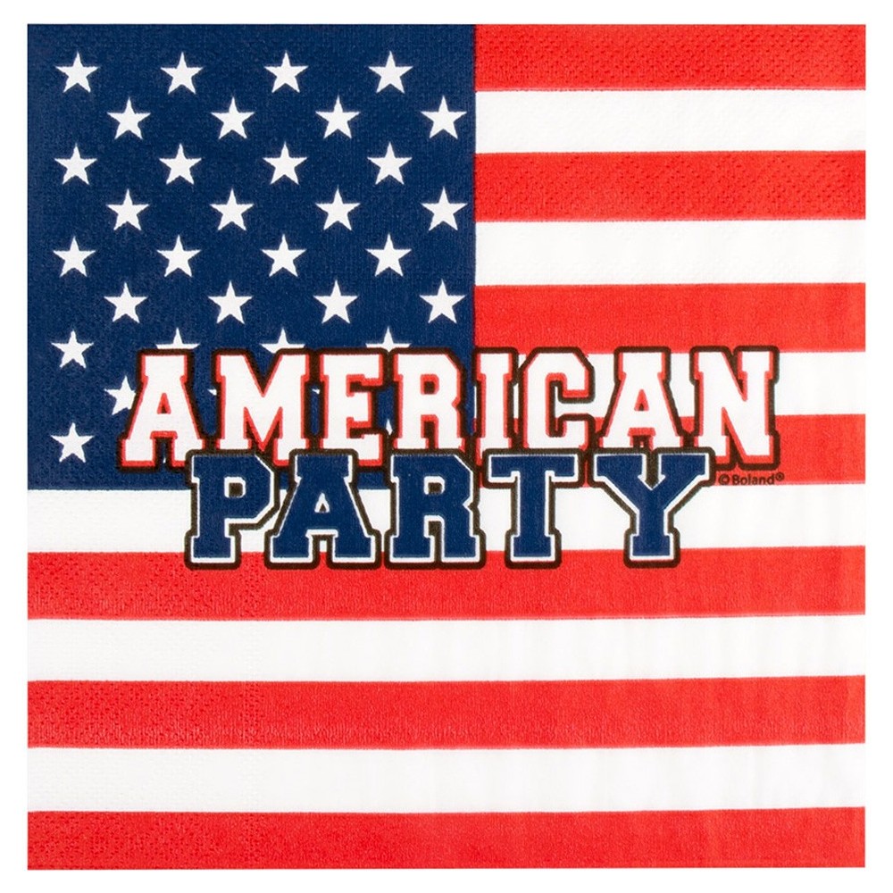 20 serviettes USA American Party