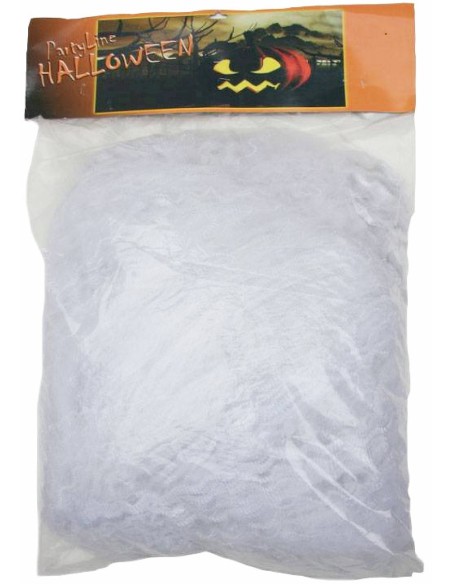 Gros sachet de toile d'araignée blanche