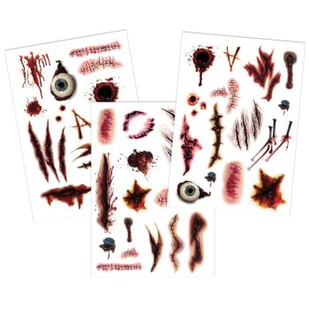 Tatouages fausses cicatrices et blessures sanglantes