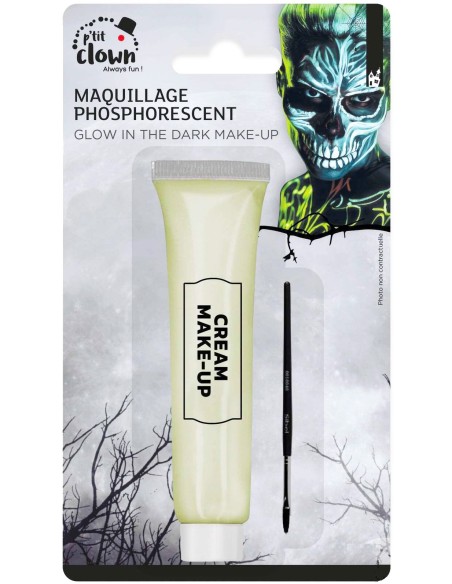 Tube maquillage phosphorescent avec petit pinceau