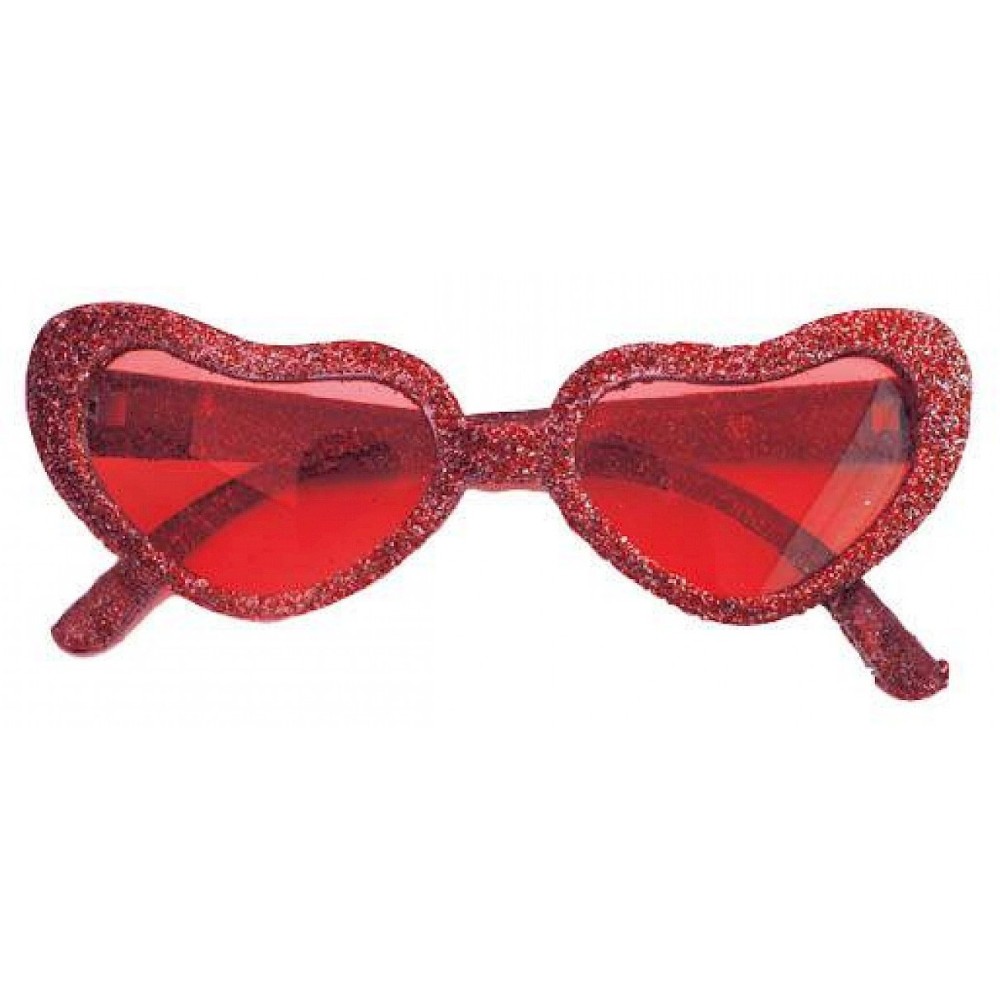 Lunettes coeur à paillettes