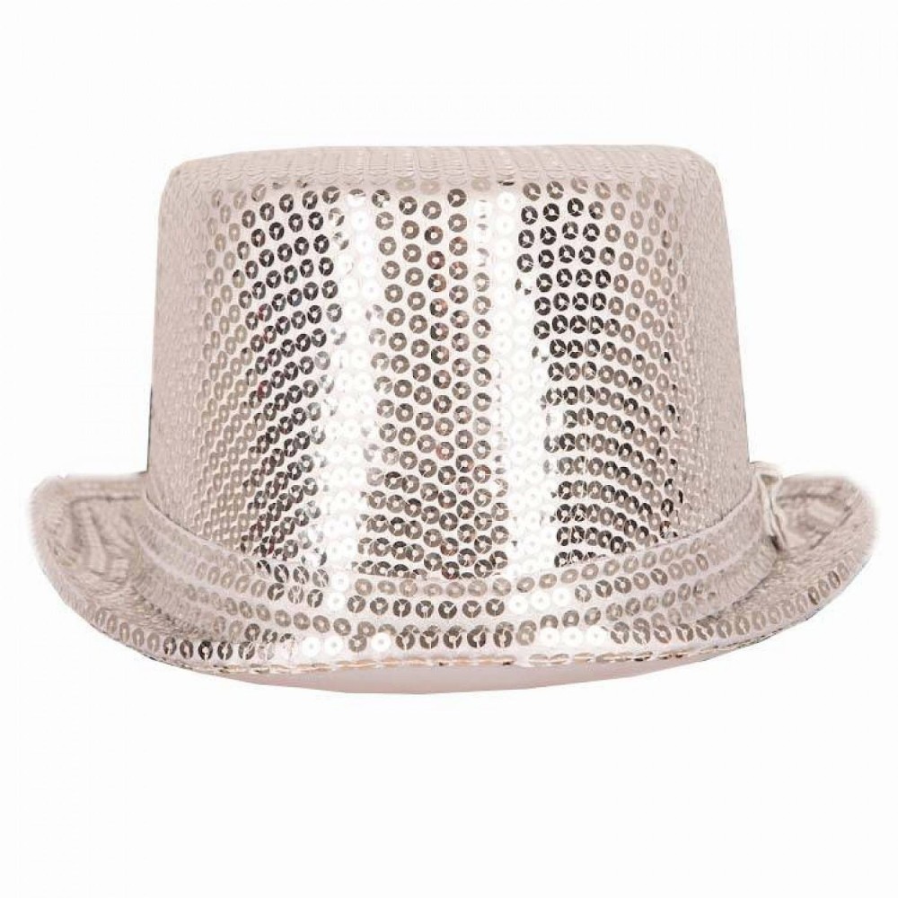 Chapeau haut de forme sequins