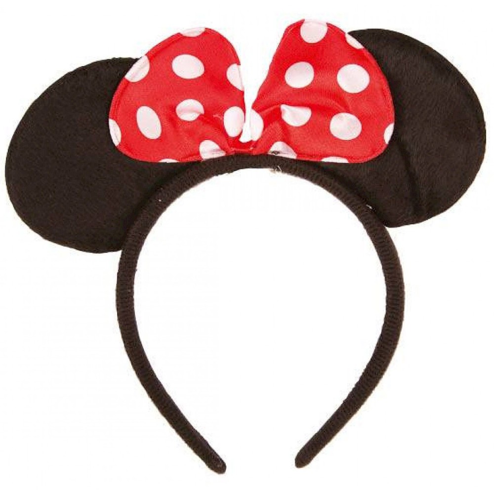 Serre tête oreille de souris avec noeud rouge