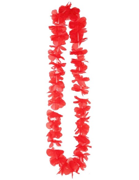 Collier fleur Hawaï différents coloris bleu, blanc, rouge à Lille