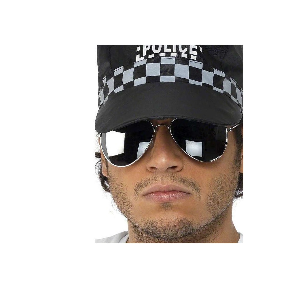 Lunettes métal police fumées