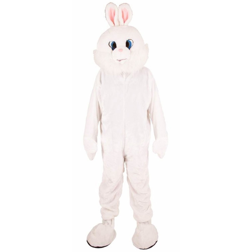 Mascotte de lapin blanc déguisement adulte vente et location