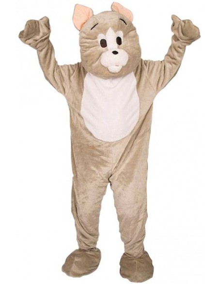 Mascotte de chat gris déguisement adulte vente & location