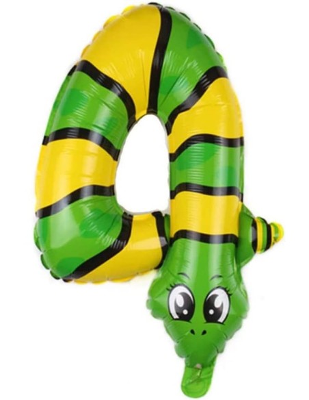 Ballon en forme de chiffre 4 et serpent pour anniversaire