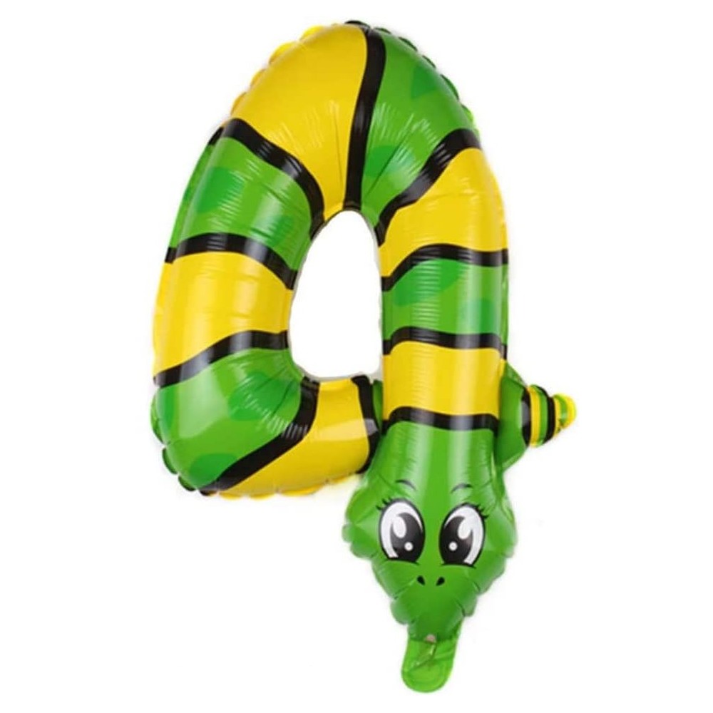 Ballon en forme de chiffre 4 et serpent pour anniversaire