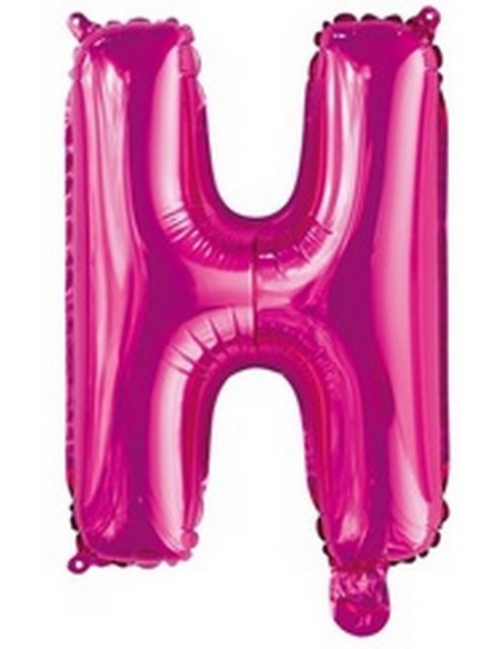 Ballon en forme de lettre H couleur rose/fuchsia pour anniversaire