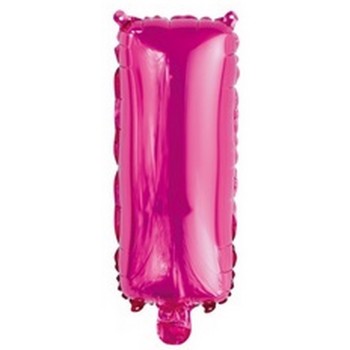 Ballon en forme de lettre I couleur rose/fuchsia pour anniversaire