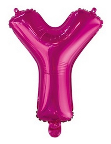 Ballon en forme de lettre Y couleur rose/fuchsia pour anniversaire