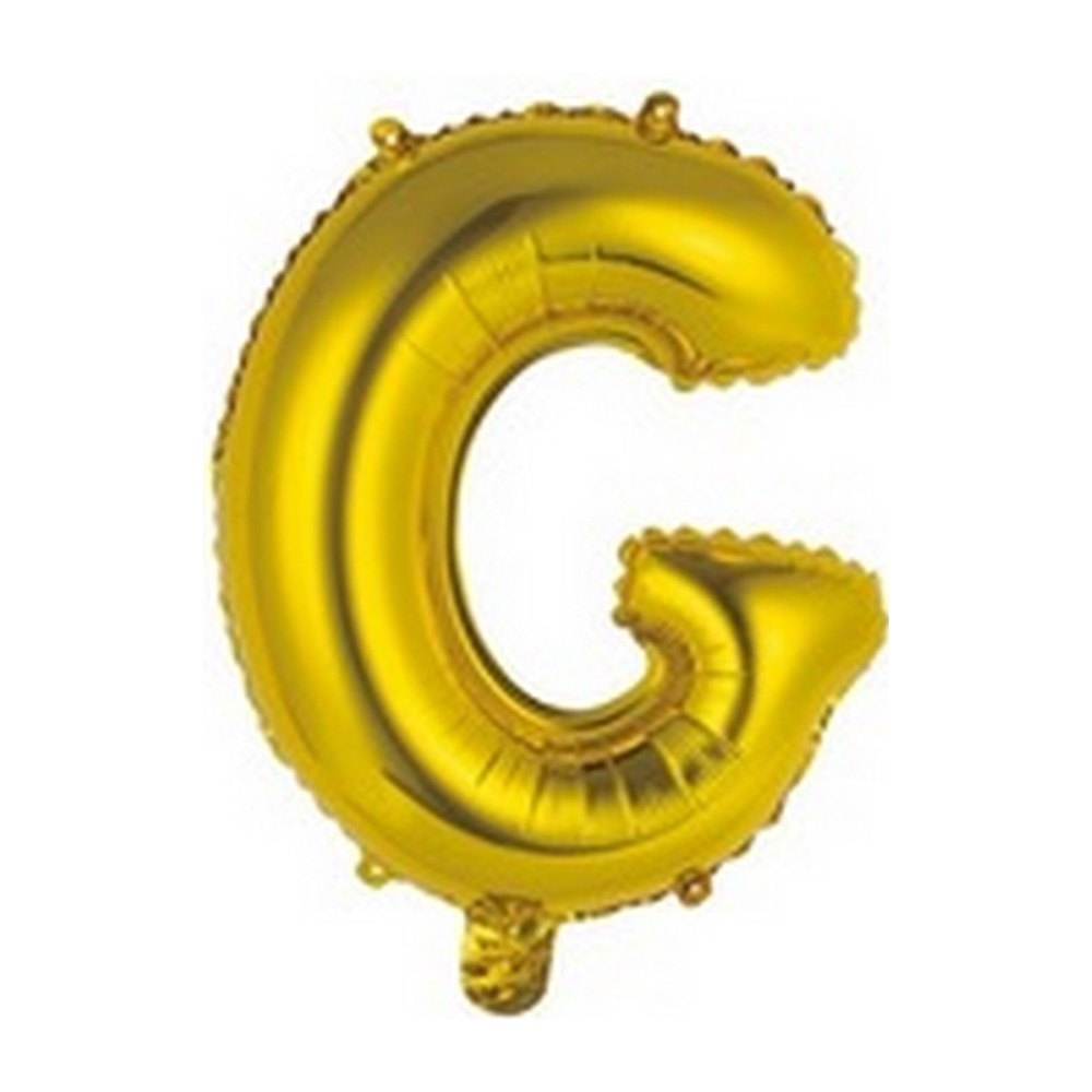 Ballon en forme de lettre G couleur or/doré pour anniversaire