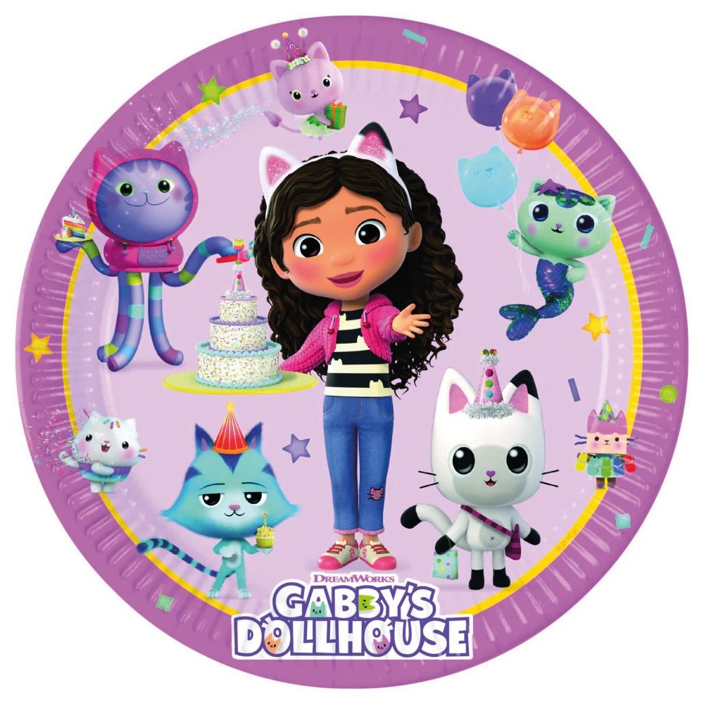 8 assiettes Gabby's Dollhouse