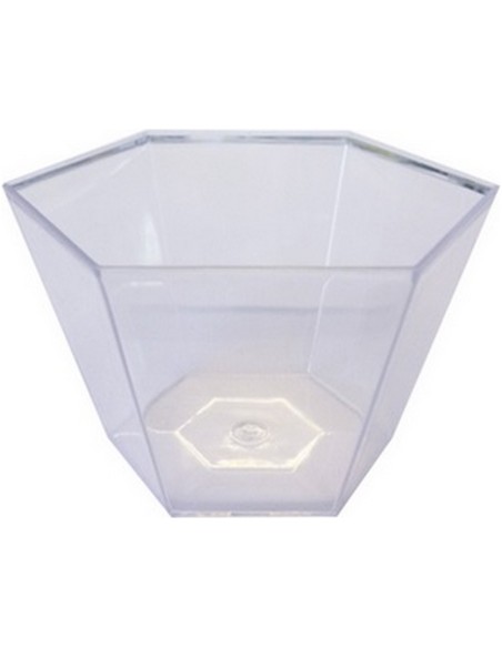16 coupelles hexagonales cristal réutilisables