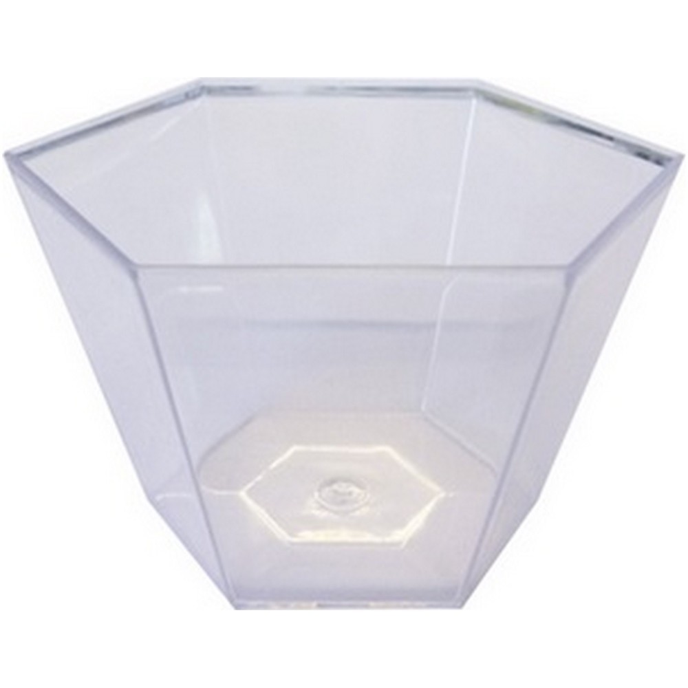 16 coupelles hexagonales cristal réutilisables