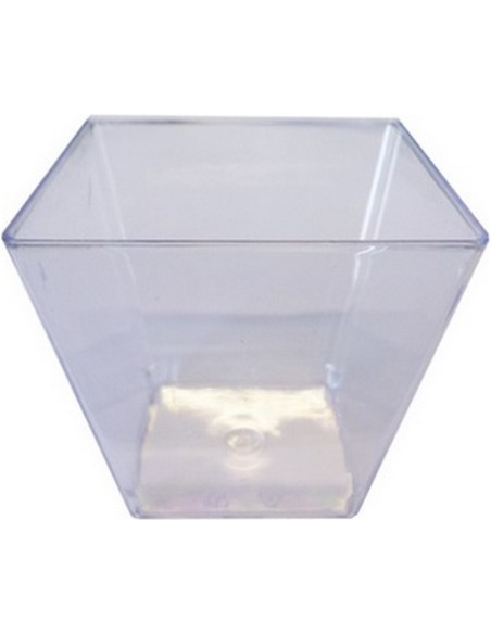 16 coupelles carrées cristal réutilisables