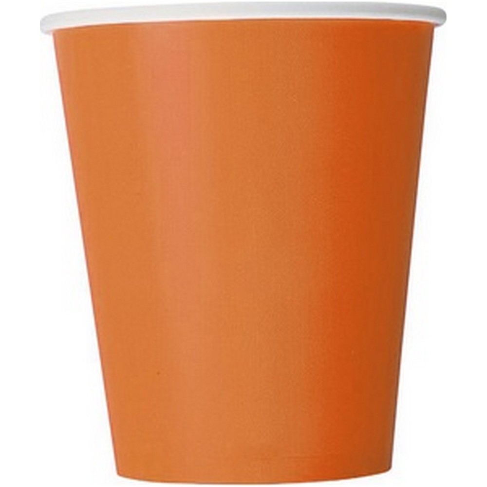 Lot de 8 gobelets couleur en carton pour anniversaire et pique-nique