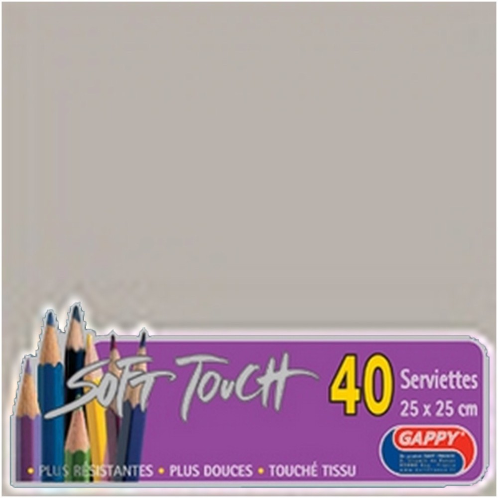 Lot de 40 serviettes papier couleur 25x25 cm pour réception
