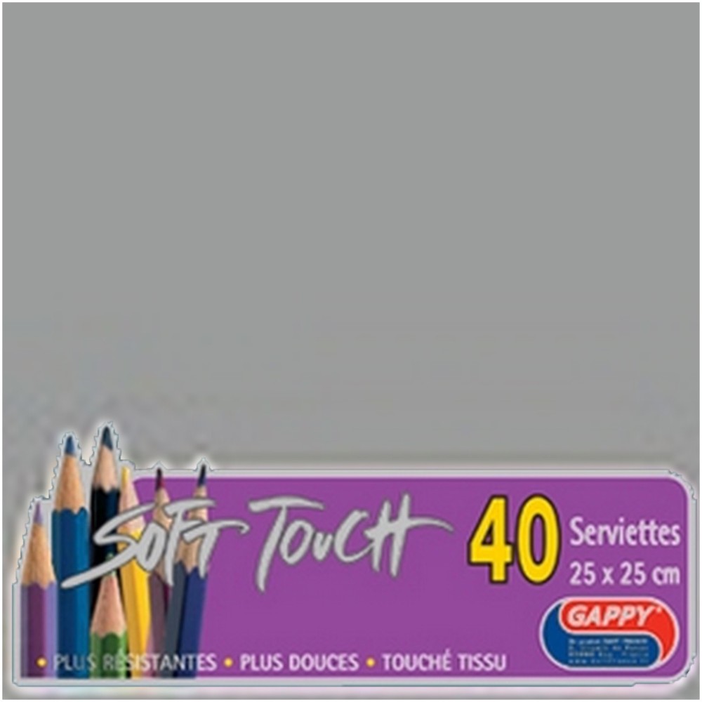 Lot de 40 serviettes papier couleur 25x25 cm pour réception