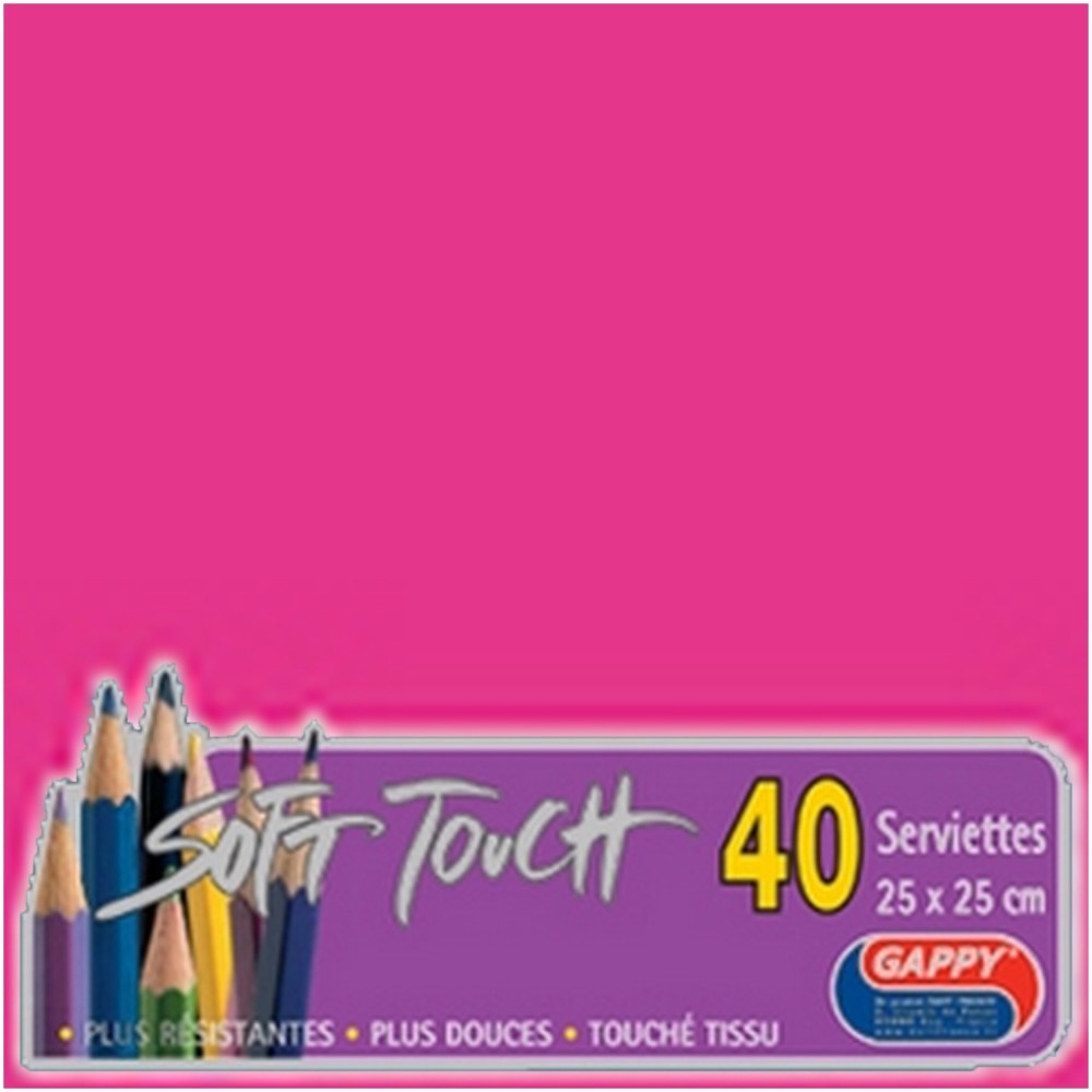 Lot de 40 serviettes papier couleur 25x25 cm pour réception