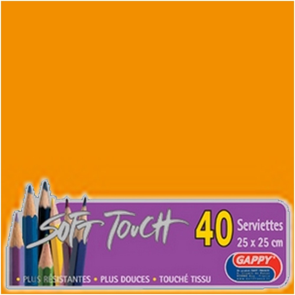 Lot de 40 serviettes papier couleur 25x25 cm pour réception