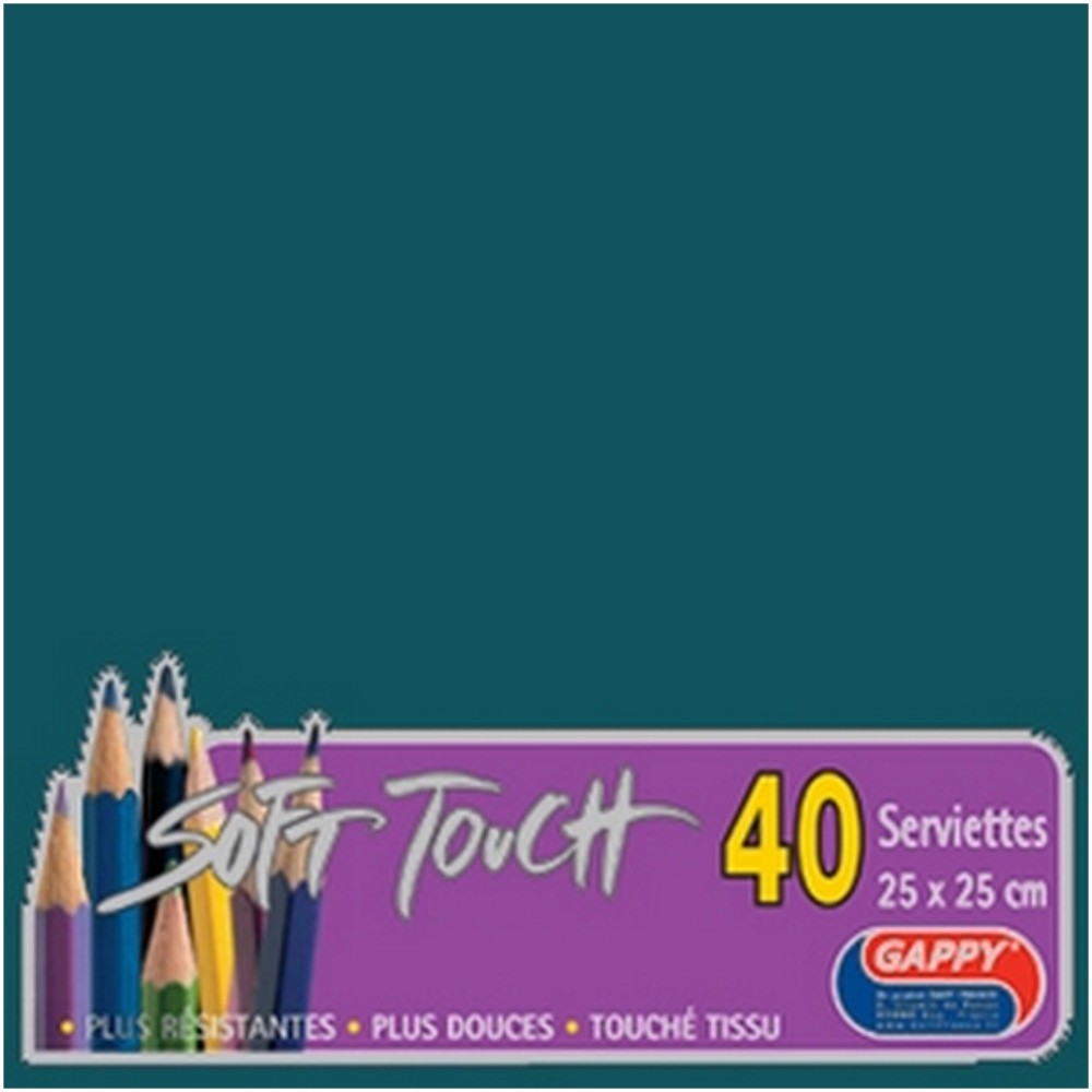 Lot de 40 serviettes papier couleur 25x25 cm pour réception