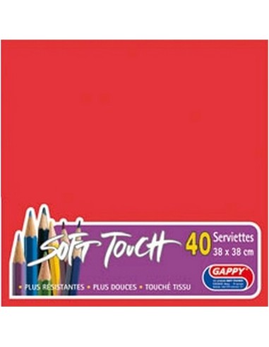 40 grandes serviettes en papier rouge