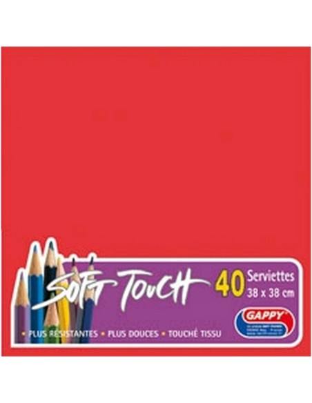 40 grandes serviettes en papier rouge