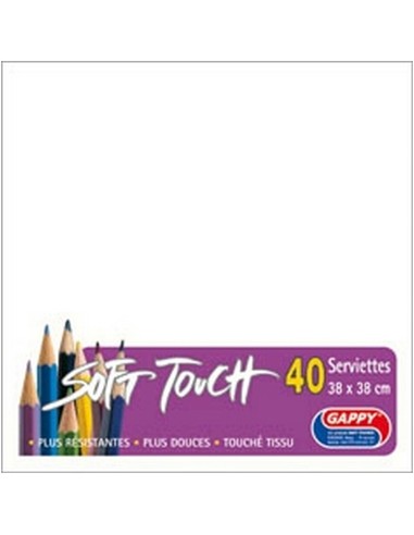 40 grandes serviettes en papier blanc