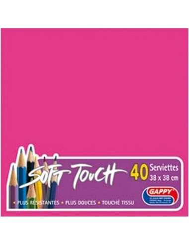 40 grandes serviettes en papier fuchsia
