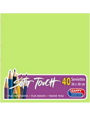 40 grandes serviettes en papier vert