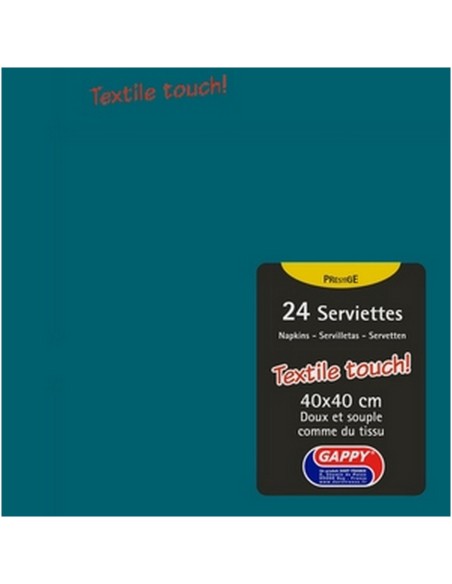 24 serviettes en papier couleur doux et souple comme du tissu